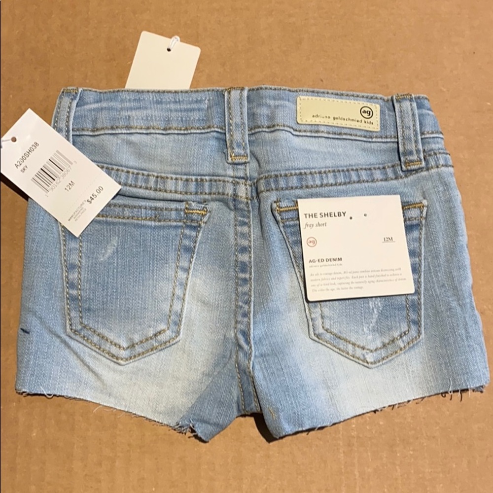 NWT $45  AG  THE SHELBY FRAY SHORT 12 M GIRLS - Picture 7 of 8